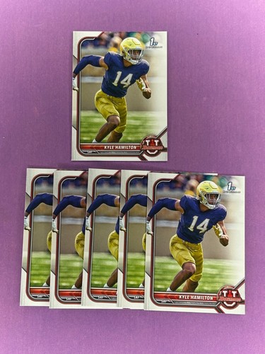 Kyle Hamilton 2022 Bowman University 1st Card #34 Lot of (6) Notre Dame Irish