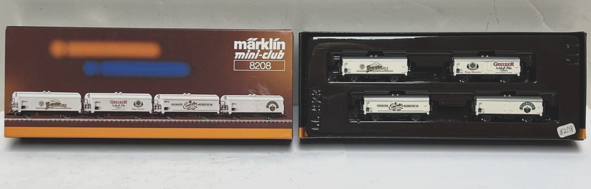 MARKLIN Z MINI CLUB 8208 FOUR BEER FREIGHT CARS - NIB | eBay