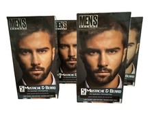 4 Pk Men's Select Mustache and Beard Hair Color Dye 5 minute Dark Brown