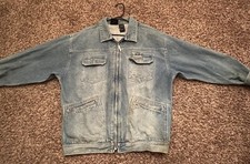 Rocawear Jacket Mens Blue Denim Y2K Vintage Mens Size XL