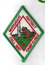 1987 Camp-O-Ree Massasoit District GREEN Border [Q-953]