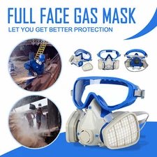 Gas Face Mask Painting Spraying Respirator Safety Eye Goggle Protection