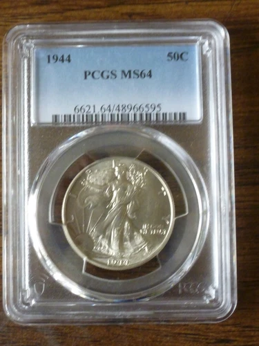 1944 Philadelphia - Walking Liberty Silver Half Dollar - Graded PCGS MS64