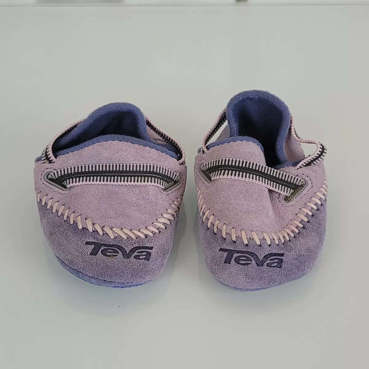 Teva Baby Shoes Purple Adjustable Small Medium Soft Sole Crib Slippers | eBay