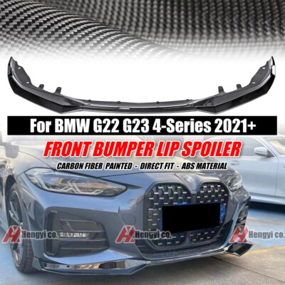 Aileron Avant Pour BMW Série 4 G22 G23 (2020+) - Style Fibre De Carbone, En ABS, Pour 425i, 430i - 4
