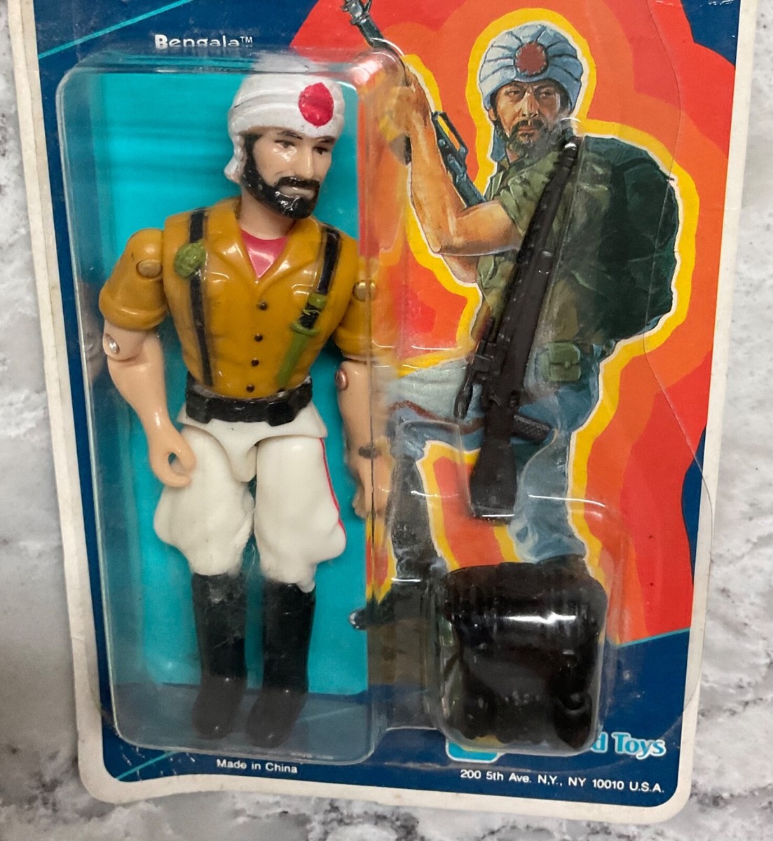 1986 MOC Gung-ho 3 man assault team 3 3/4 Crow Bar ,Fox ,Bengala