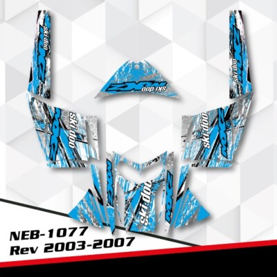 WRAP DECALS KIT FOR SKI DOO SKIDOO REV MXZ  2003 2004 2005 2006 2007 NEB-1077