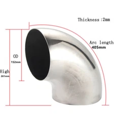 304 Stainless Steel Elbow Turbo Exhaust Manifold Bend 90 Degree Industrial