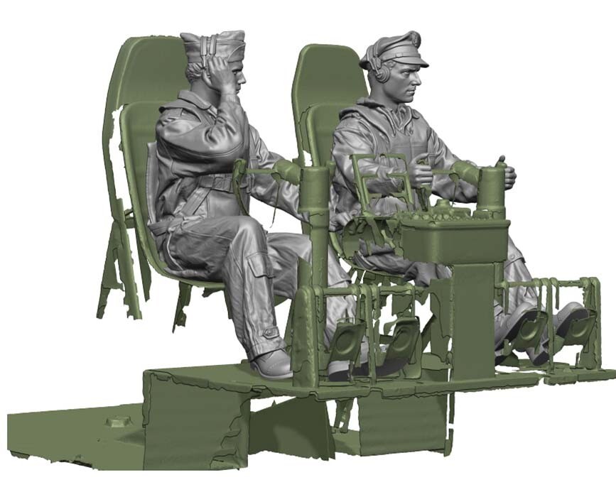 1/48 Legend Production WW2 US Bomber Pilot & Copilot Set #LF4810