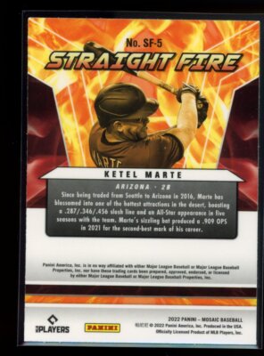 2022 Panini Mosaic #SF-5 Ketel Marte Straight Fire | eBay