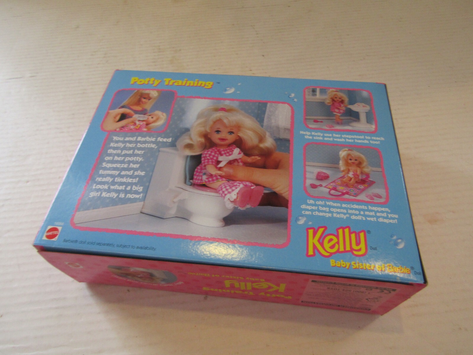 FASHION DOLL 1996 Mattel POTTY TRAINING KELLY Doll Set BABY SISTER OF BARBIE