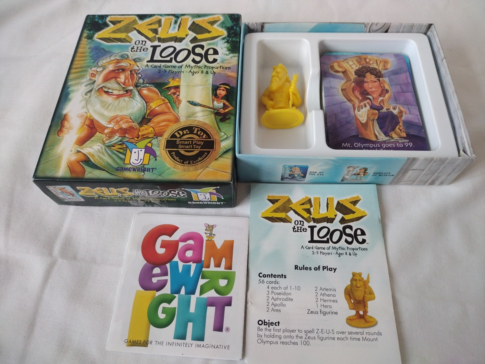 Zeus On The Loose Card Game By Gamewright - 100% Complete - VGC