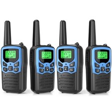 Long Range 100 mile Walkie Talkie Two Way Radio Charge Headset Waterproof 4 PACK