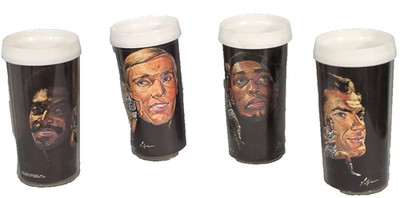 1971 Indiana Pacers ABA Pro Star Portraits Tumbler Glasses Lot of 4