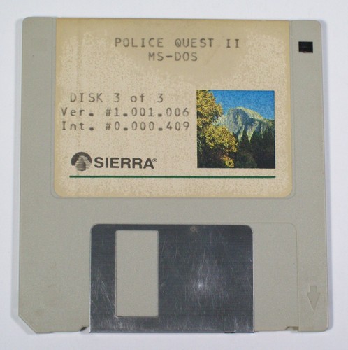 Police Quest II: The Vengeance MS-DOS Ver #1.001.006 1987 3.5" Disks Sierra - Picture 6 of 8