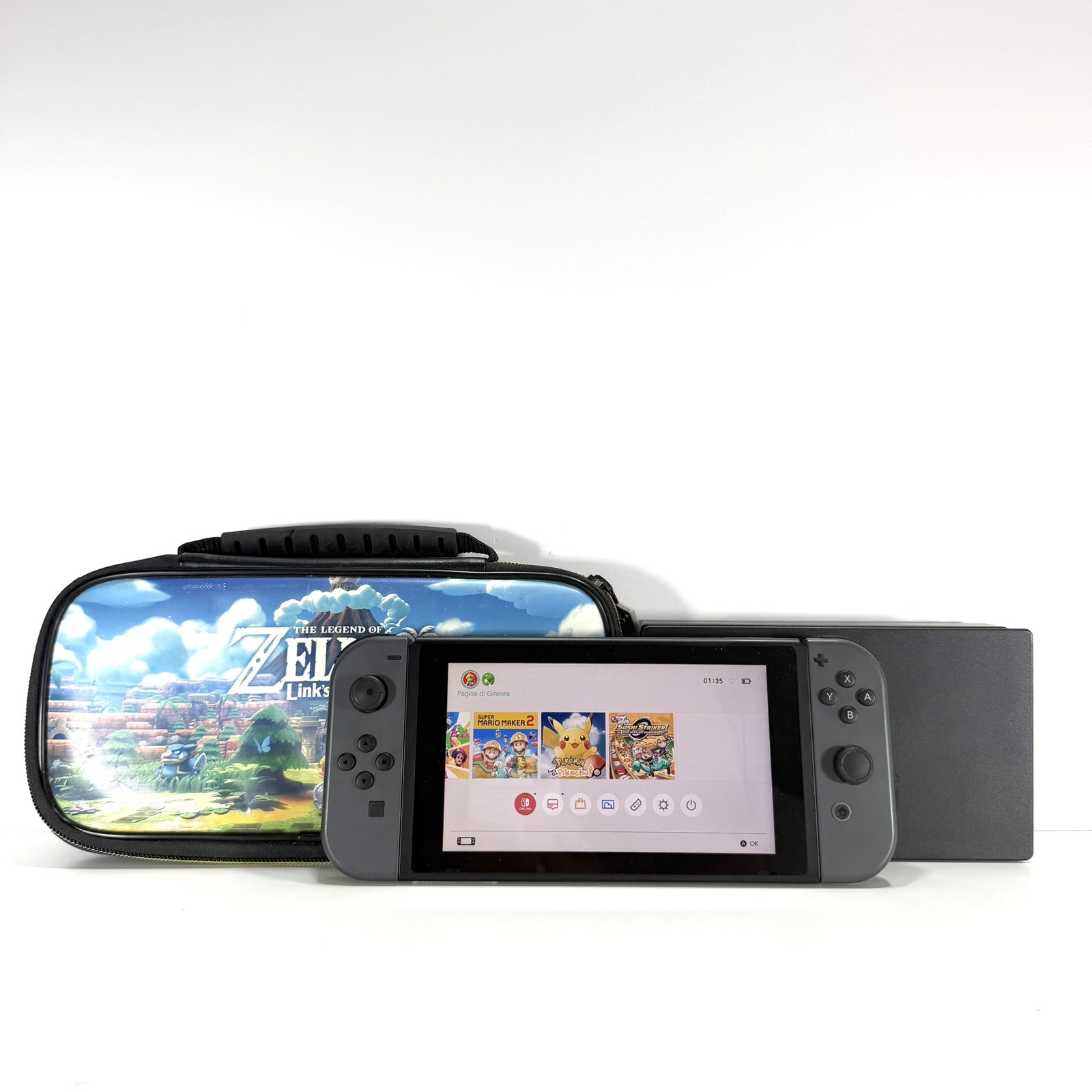 Console Nintendo Switch Grigia Completa Di Accessori Custodia Cavi