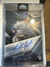 DREW WATERS 2023 TOPPS CHROME BLACK ROOKIE AUTOGRAPH ROYALS RC AUTO Q2721