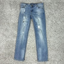 KUT from the Kloth Jeans Womens 8 Light Wash Catherine Boyfriend Distressed