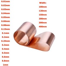 0.01mm-1mm Thick 99.9 Pure Copper Cu Thin Metal Sheets Roll Foil Plate Strips