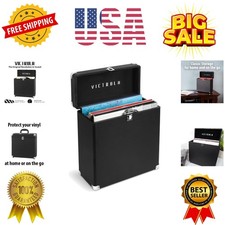 Collector Record Storage Case Holds 30 Vinyl Turntable Records, Heavy-Du...
