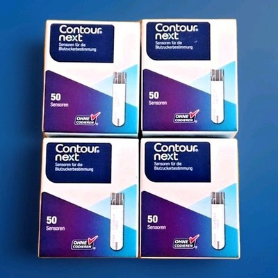  4 x 50 CONTOUR NEXT Blutzucker-Teststreifen (200 Stück) MHD 31/07/2027 NEU 