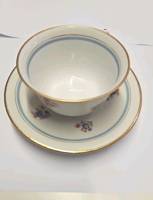 Antikes Limoges Gedeck Jean Pouyat (PL)   Handbemalt   Hauchzart & Transluzent