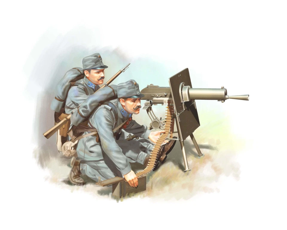 ICM 1/35 WWI AUSTRO-HUNGARIAN MG TEAM (2 FIGURES) (NEW MOLDS) - Immagine 2 di 2