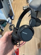 Sony Stereo Wired Over Ear Headphones Foldable Black Tested/Works
