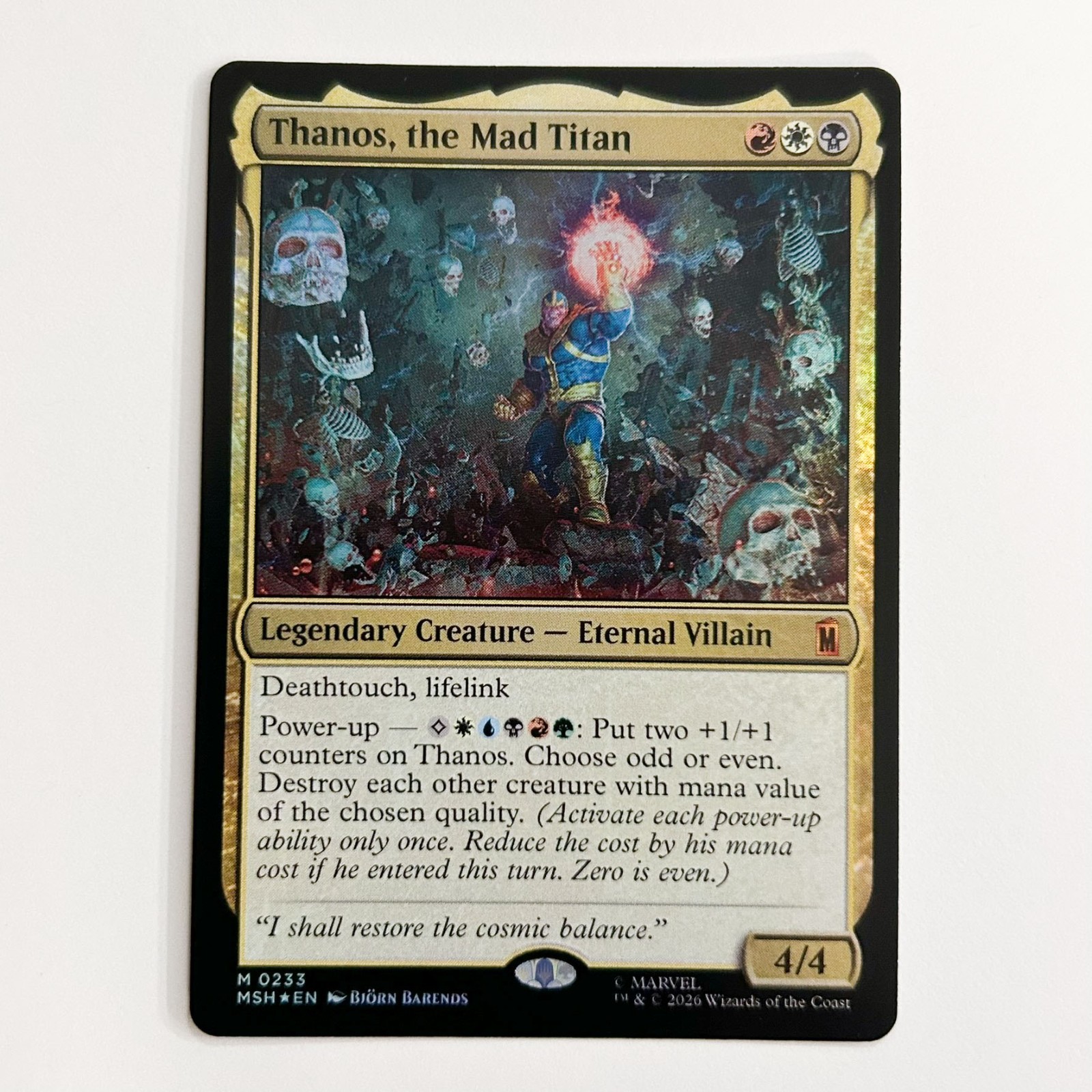 Thanos, the Mad Titan - Marvel Super Heroes (MSH) *Foil*