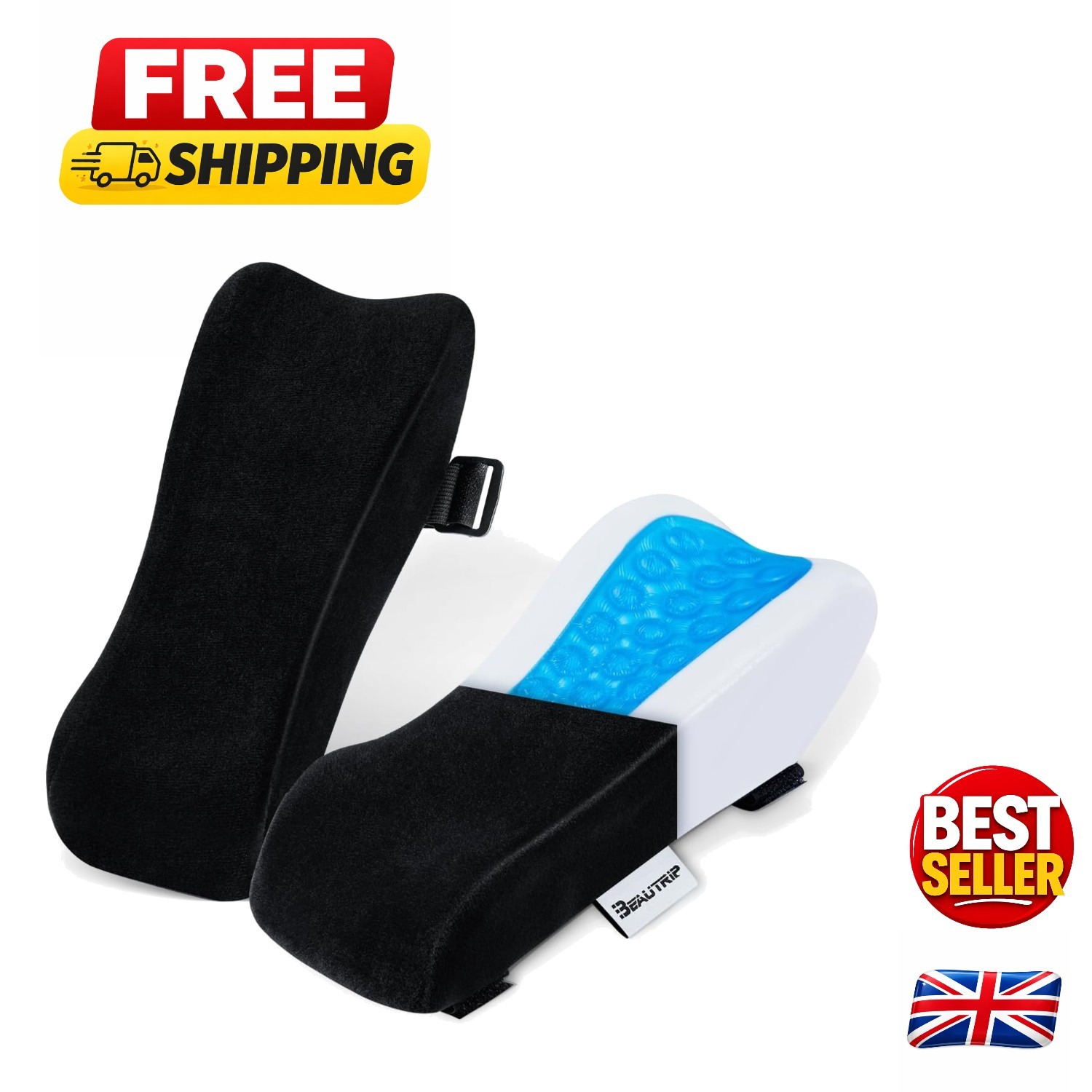Detachable Velvet Armrest Cushions - Enhanced Comfort for Gaming & Office Chairs