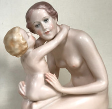 ROSENTHAL PORZELLAN FIGUR Akt Mutter mit Kind LYSEK #757 nude porcelain figurine
