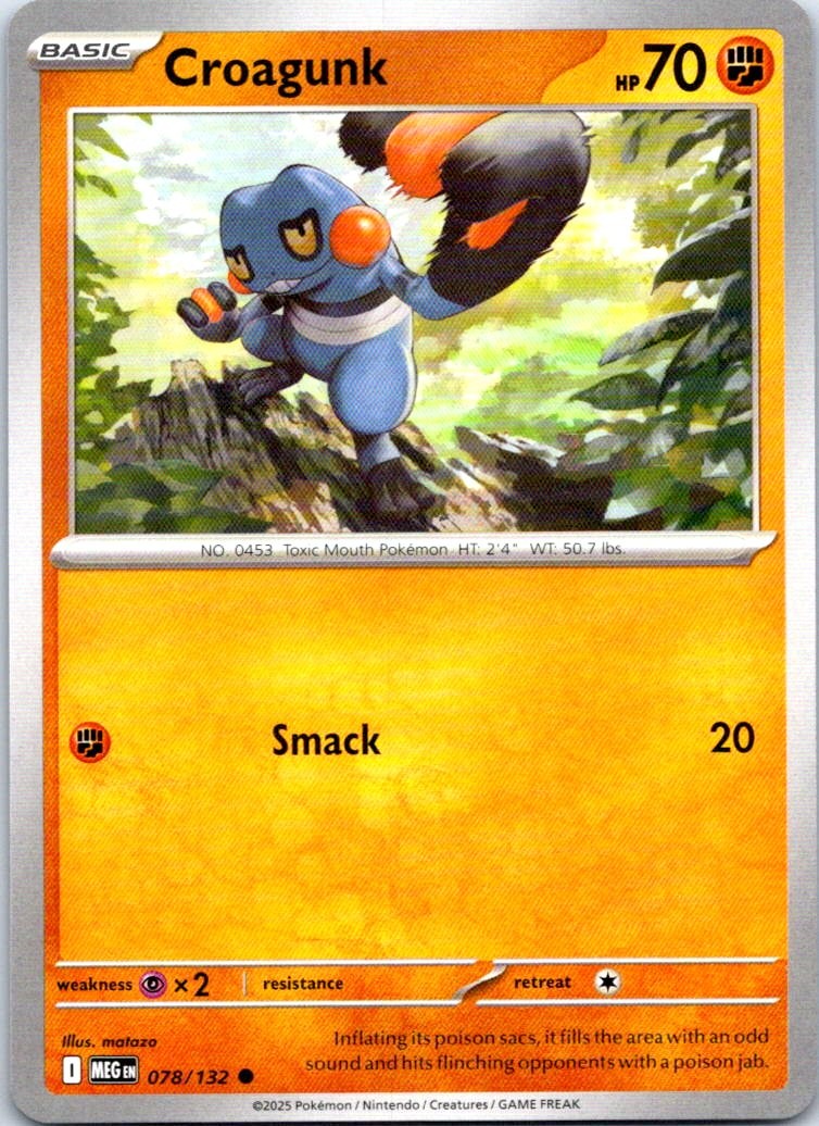 Croagunk Common ME01: Mega Evolution 078/132 NM