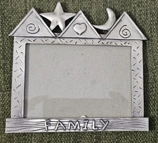ismile Family picture frame pewter metal star and moon