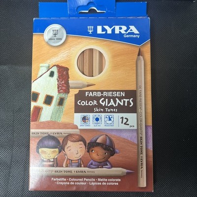 Lyra Color Giant Pencils - 12 Skin Tone Color Set ( Skintones Flesh Tones )
