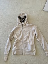 lululemon Scuba Full Zip Hooded Hoodie w/ Pockets Beige Women's Sz 12