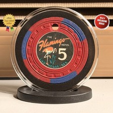 RARE 1949 FLAMINGO Casino Las Vegas Nevada $5 Chip Poker - Book Value $250-300