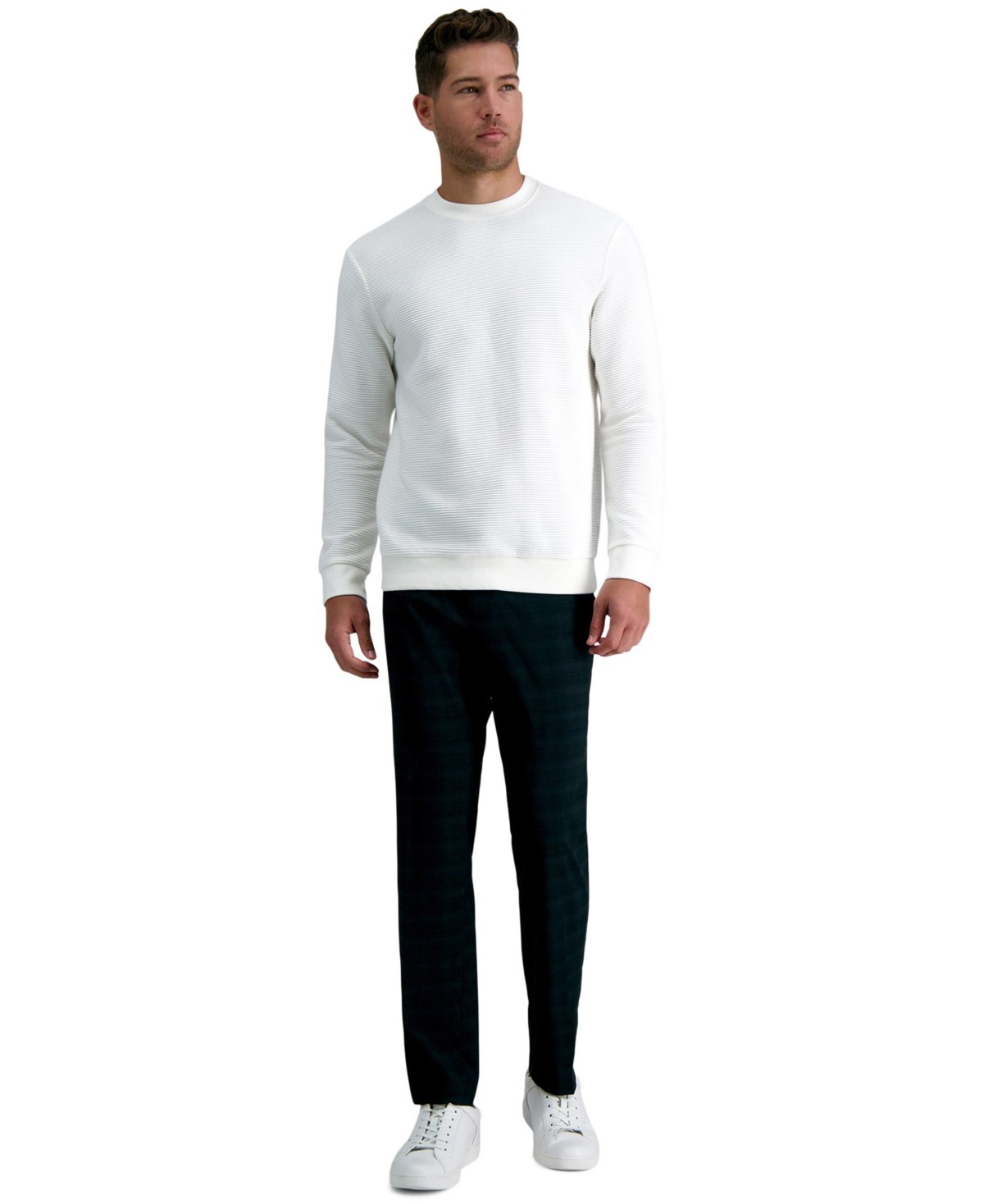 Kenneth Cole Mens Slim fit Dress Pants 34 30 Black Plaid Stretch 6490₽