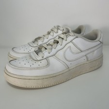 Nike Air Force 1 07 Low Top Sneakers Youth Size 5.5 White Leather Retro