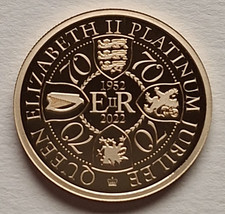 2022 Queen Elizabeth II Platinum Jubilee Gold Proof $10 22ct Coin 1/4 oz - Mint