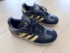 Adidas Samba Messi J Big Kids' Shoes Black/Gold/Gum jh5641