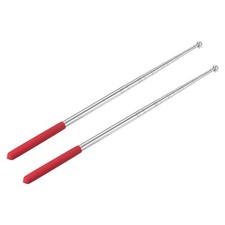 5Ft Teleskopisch Handliche Fahnenmasten 2Pack Edelstahl Tragbare Ausziehbar Rot