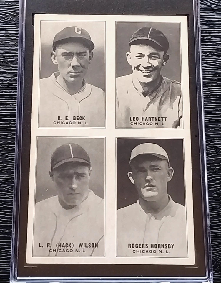 1929-30 EXHIBITS 4 ON 1 HACK WILSON RC ROGERS HORNSBY GABBY HARTNETT RC SGC 1.5 - Image 2 of 4