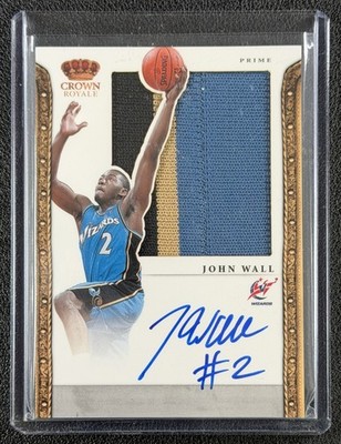 JOHN WALL 2011-12 PREFERRED #349 PRIME SILHOUETTES RC GU PATCH AUTO 2/25 JERSEY#