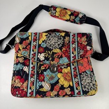Vera Bradley Quilted Floral Messenger Bag Satchel Shoulder Crossbody Travel Bag