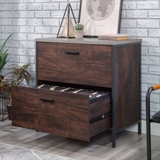 Market Commons 2-Drawer Lateral File Cabinet Rich Walnut Finish