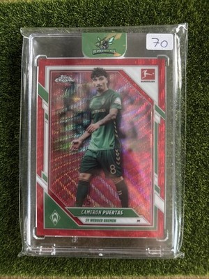Topps Bundesliga Chrome 25/26 - Cameron Puertas /5 Red Geometric Werder Bremen