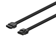 Monoprice SATA 6Gbps Straight Cable with Locking Latch - 10 Inch - Black