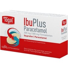 TOGAL IbuPlus Paracetamol 200 mg/500 mg Filmtabl. 20 St. PZN 19349521