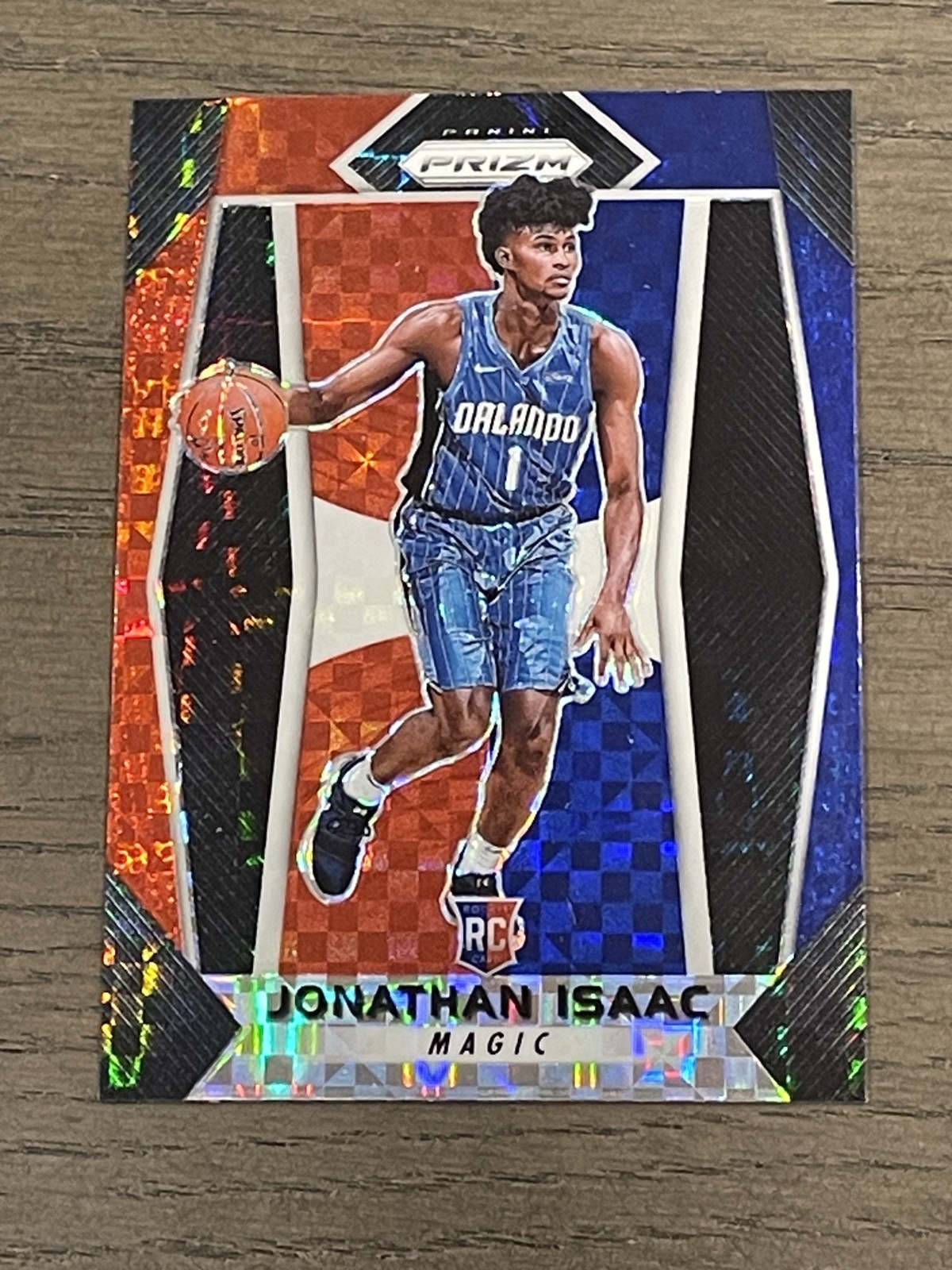 2017-18 Panini Prizm Red White Blue Jonathan Isaac RC #73 Orlando Magic