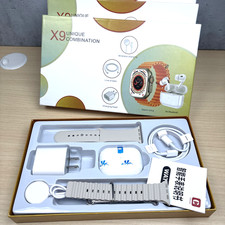 NEW X9 6 IN 1 White Smart Watch Kit Combination Smart Watch Charging Accessories
